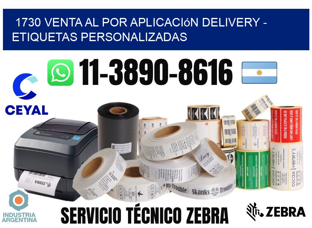 1730 Venta al Por Aplicación delivery - Etiquetas Personalizadas