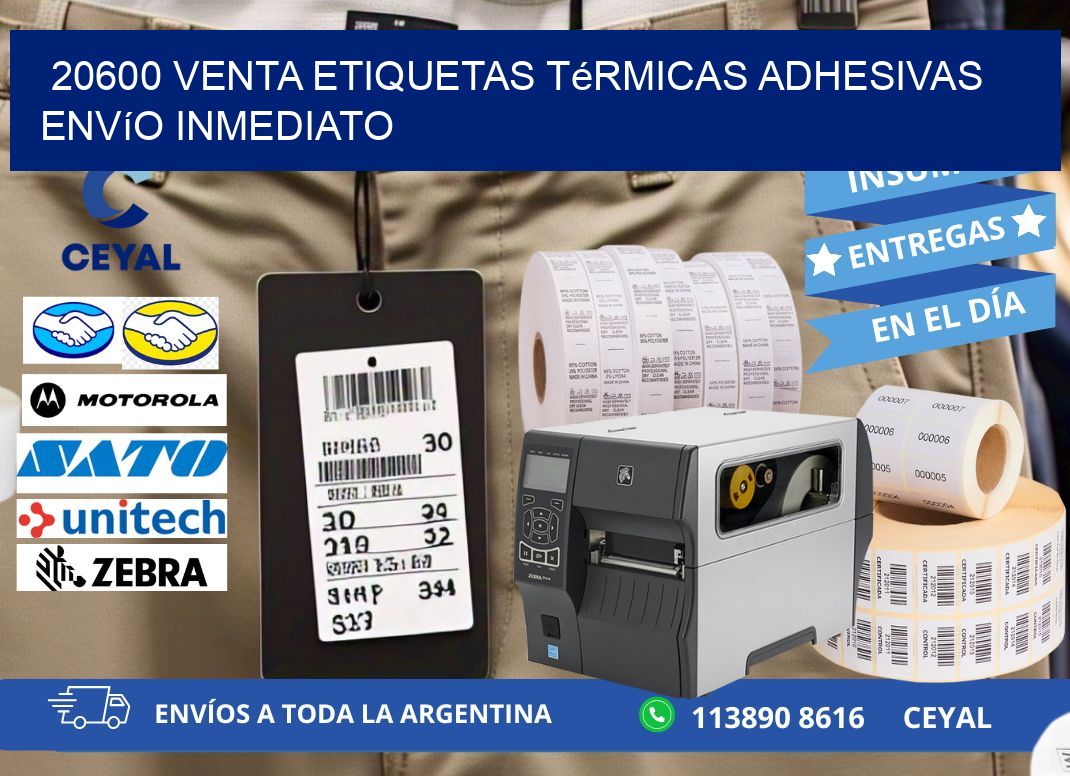 20600 venta etiquetas térmicas adhesivas envío inmediato