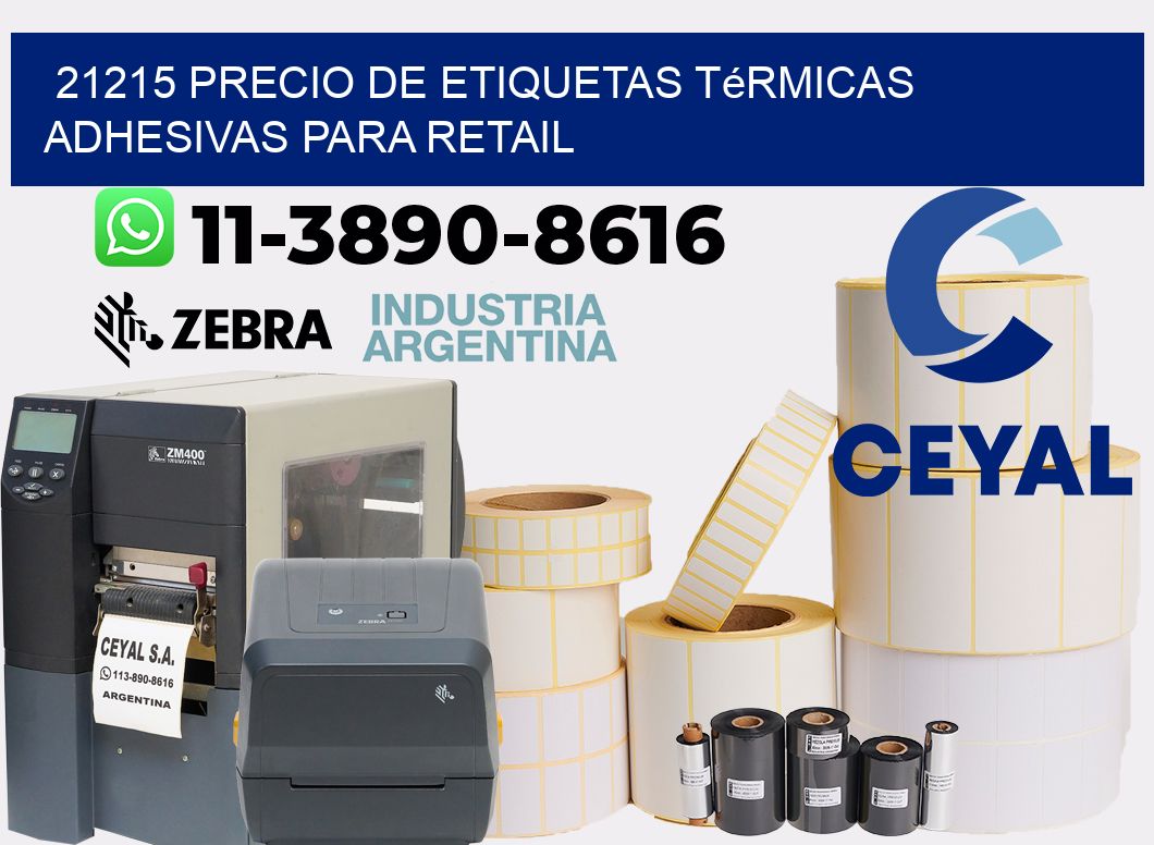 21215 precio de etiquetas térmicas adhesivas para retail