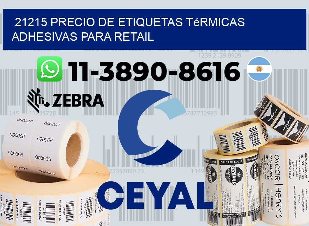 21215 precio de etiquetas térmicas adhesivas para retail
