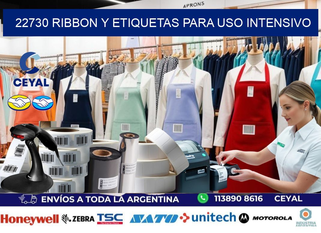22730 ribbon y etiquetas para uso intensivo