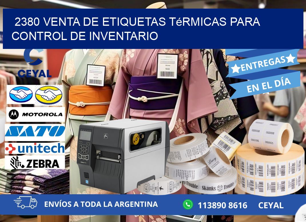 2380 venta de etiquetas térmicas para control de inventario