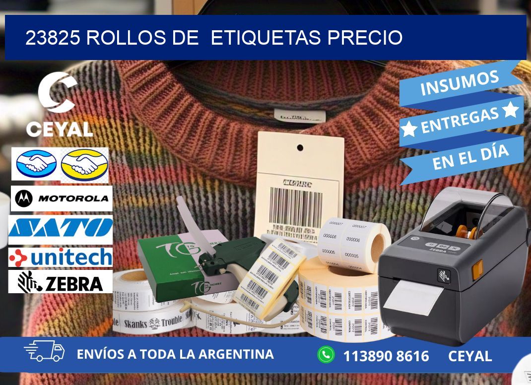 23825 rollos de etiquetas precio