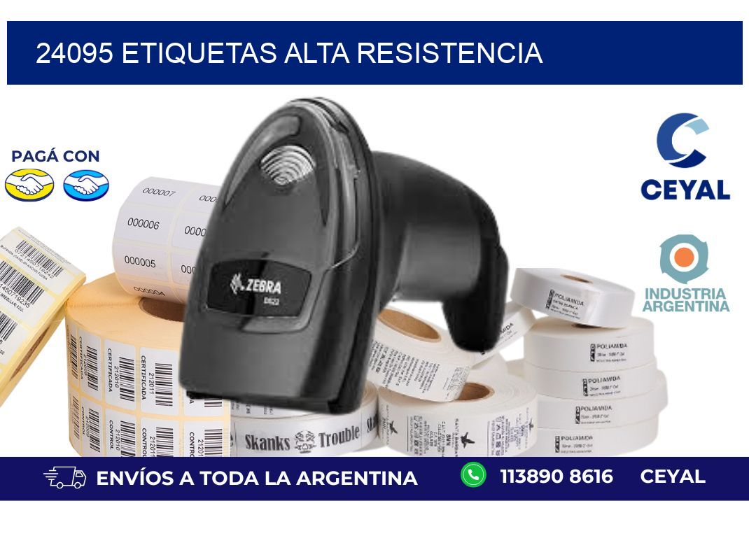 24095 etiquetas alta resistencia