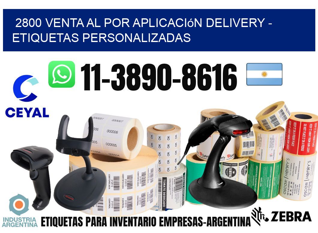 2800 Venta al Por Aplicación delivery - Etiquetas Personalizadas
