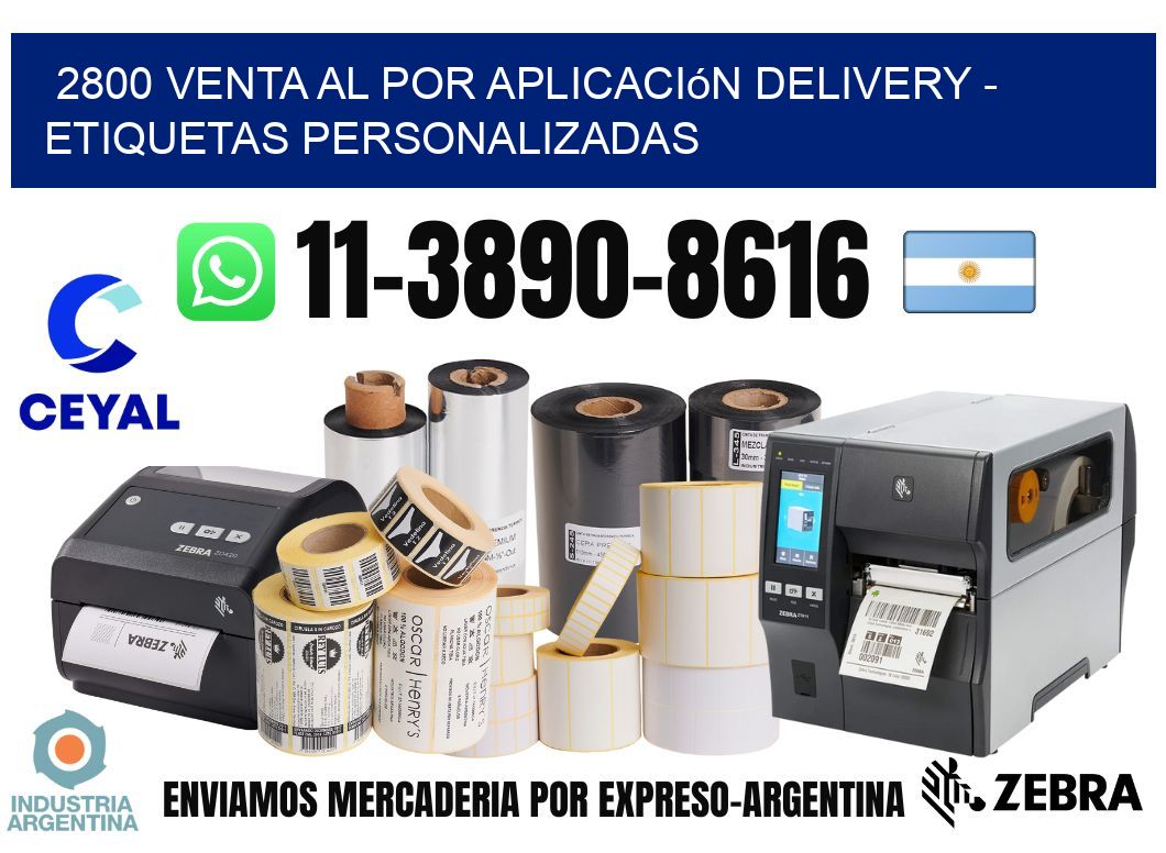 2800 Venta al Por Aplicación delivery - Etiquetas Personalizadas
