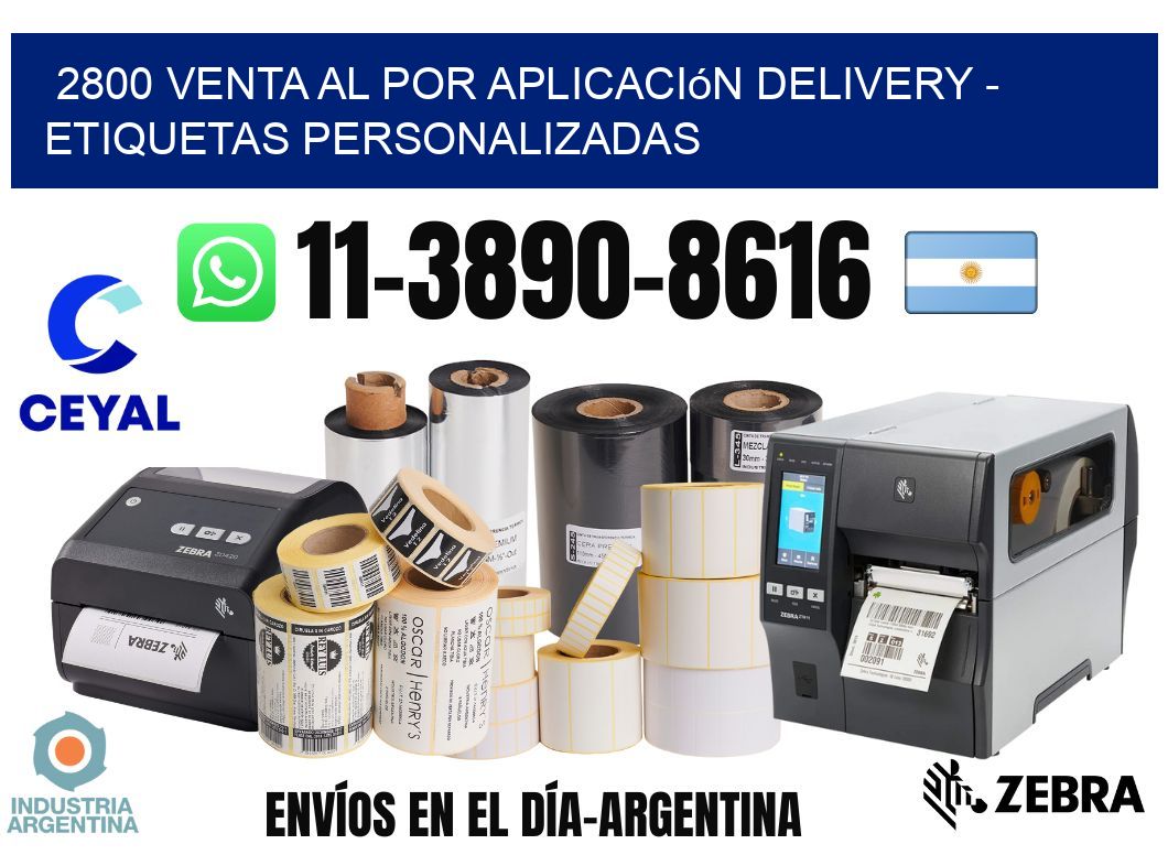 2800 Venta al Por Aplicación delivery - Etiquetas Personalizadas