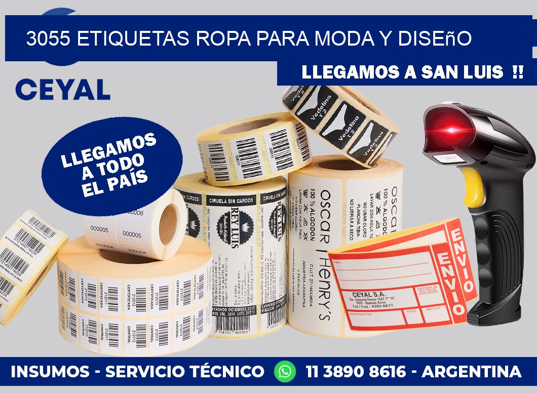 3055 Etiquetas ropa para moda y diseño