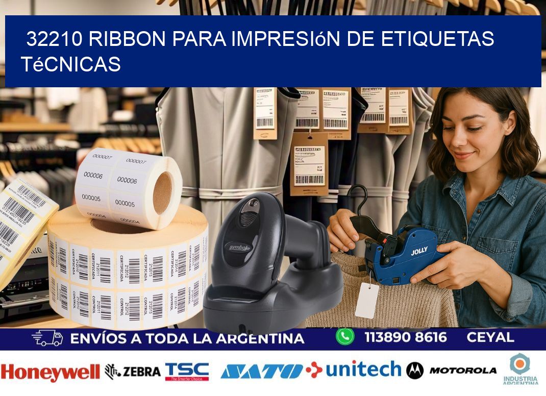 32210 ribbon para impresión de etiquetas técnicas
