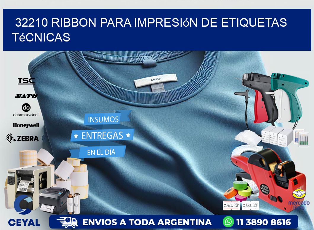 32210 ribbon para impresión de etiquetas técnicas