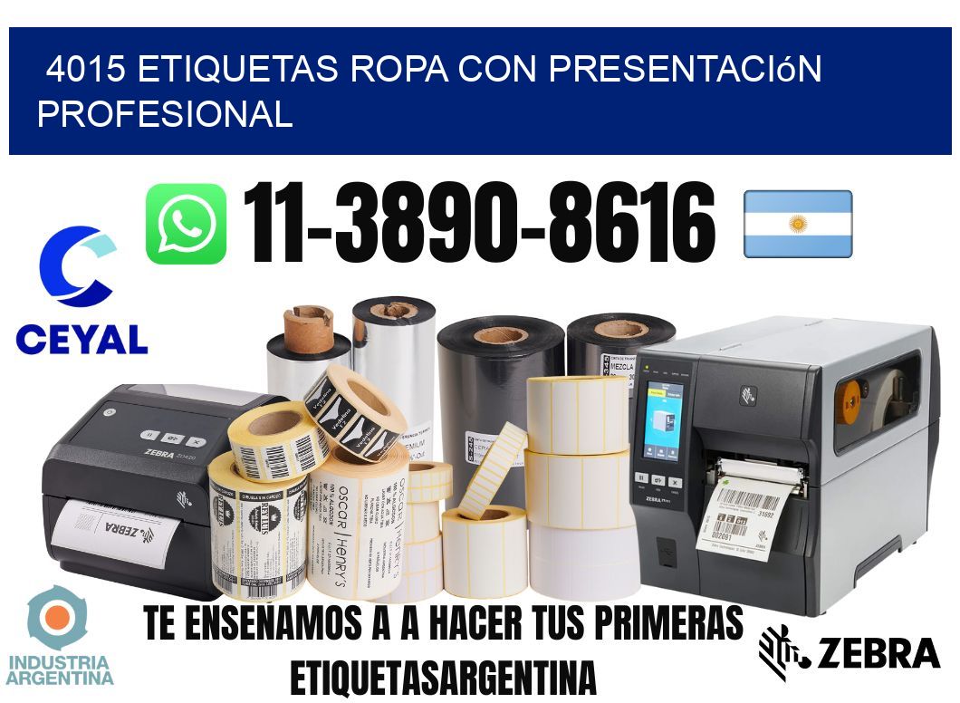 4015 Etiquetas ropa con presentación profesional