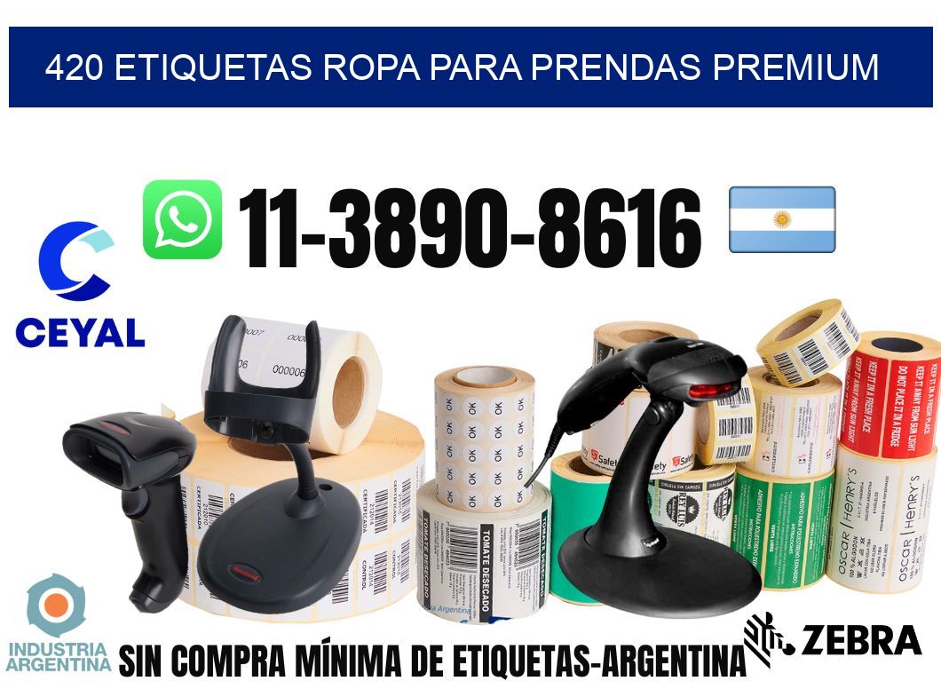 420 Etiquetas ropa para prendas premium