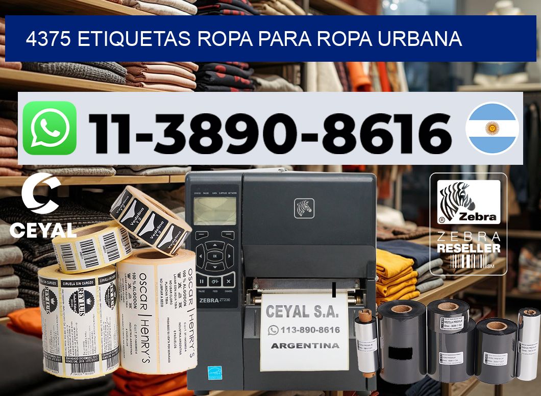 4375 Etiquetas ropa para ropa urbana