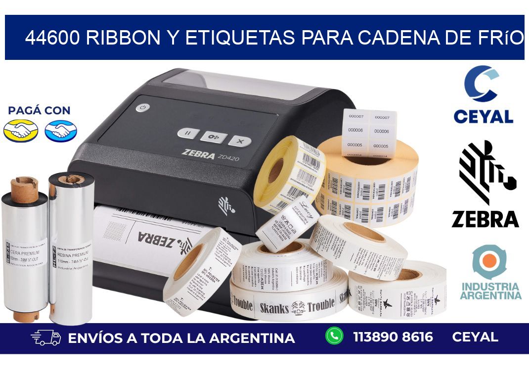 44600 ribbon y etiquetas para cadena de frío