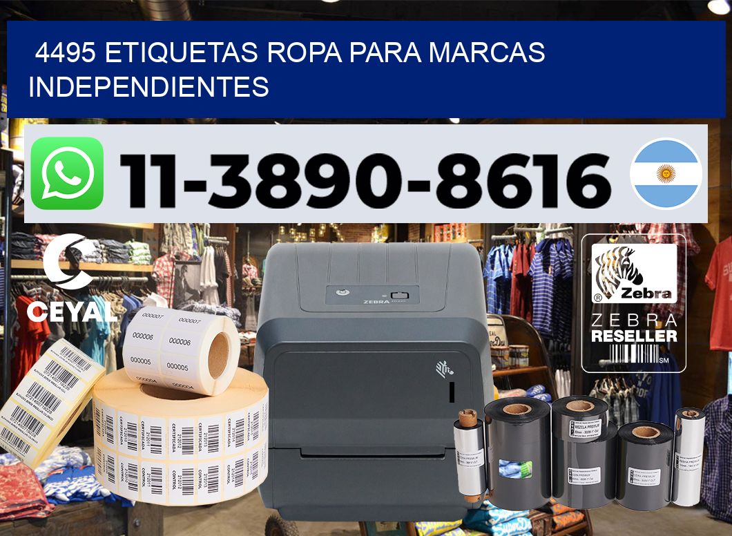 4495 Etiquetas ropa para marcas independientes