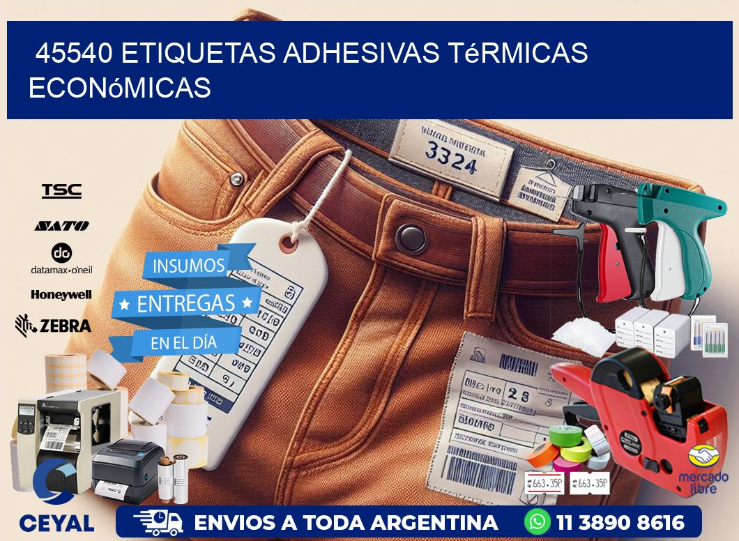 45540 etiquetas adhesivas térmicas económicas