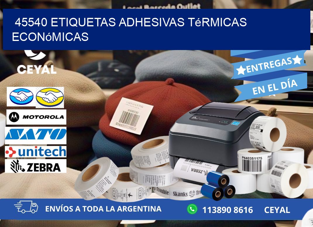 45540 etiquetas adhesivas térmicas económicas