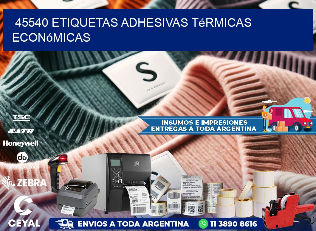 45540 etiquetas adhesivas térmicas económicas