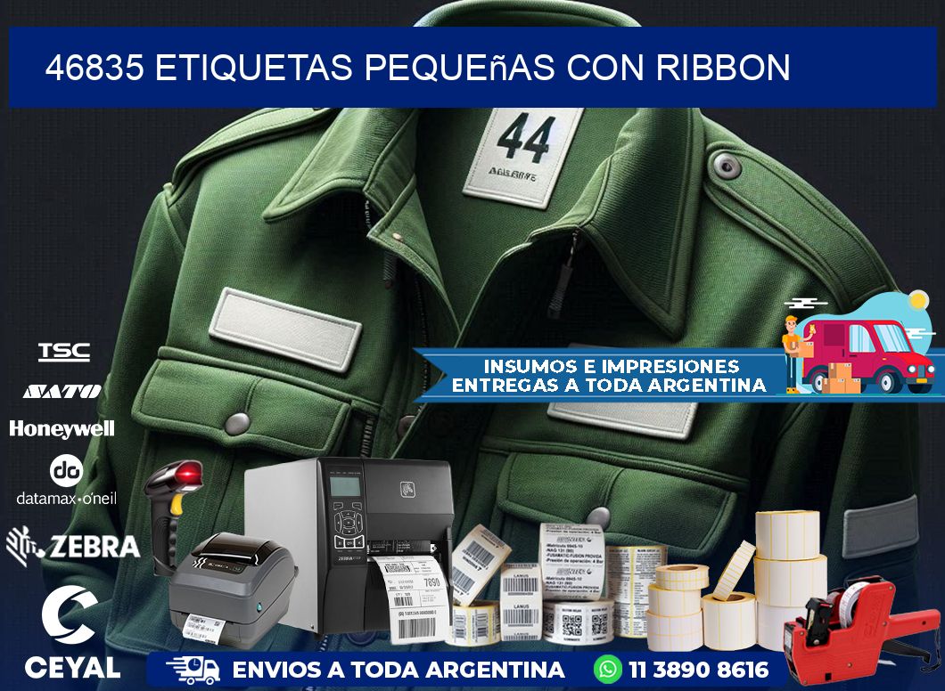 46835 etiquetas pequeñas con ribbon