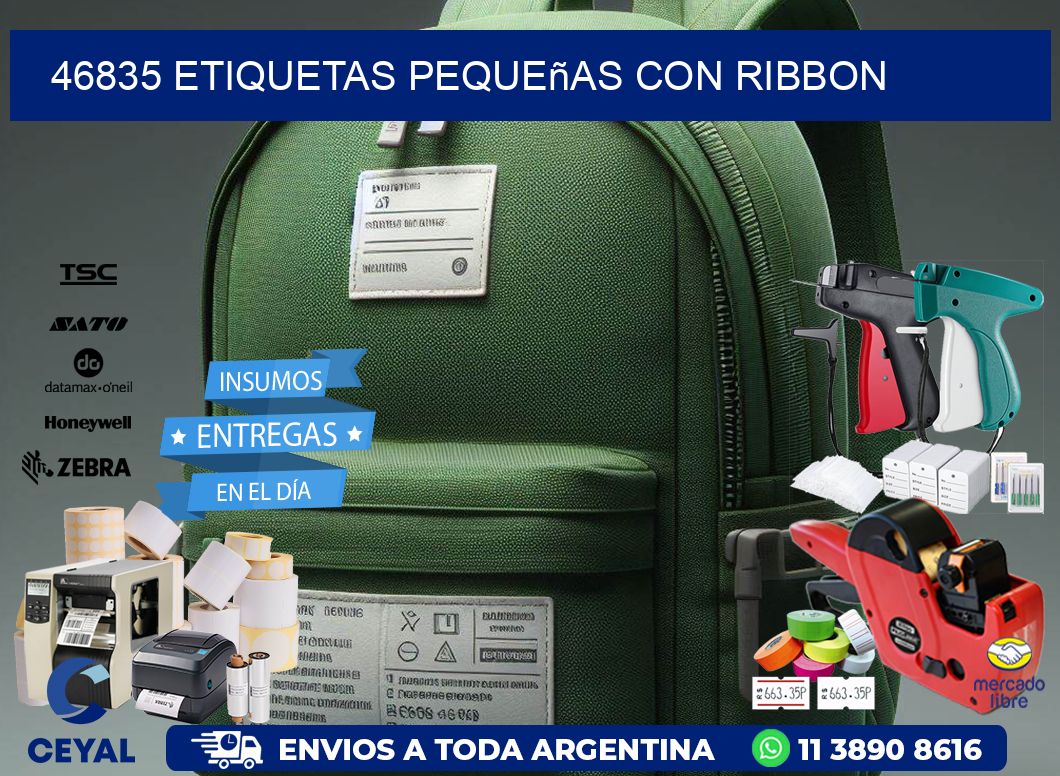 46835 etiquetas pequeñas con ribbon