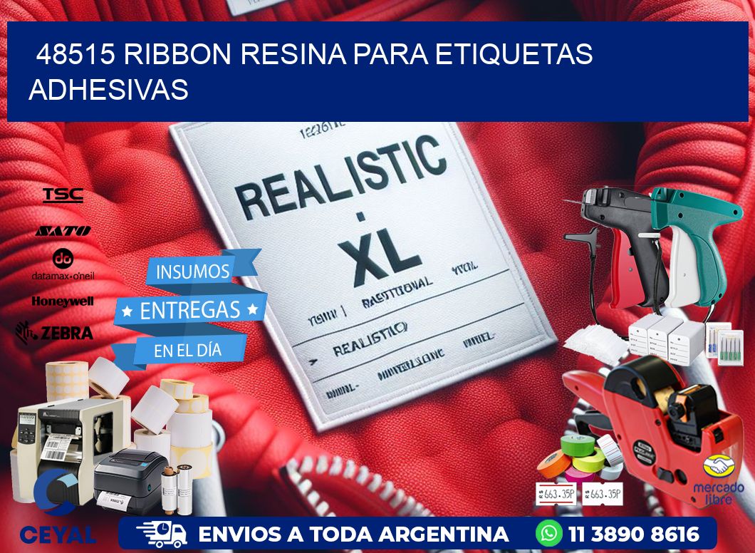48515 ribbon resina para etiquetas adhesivas