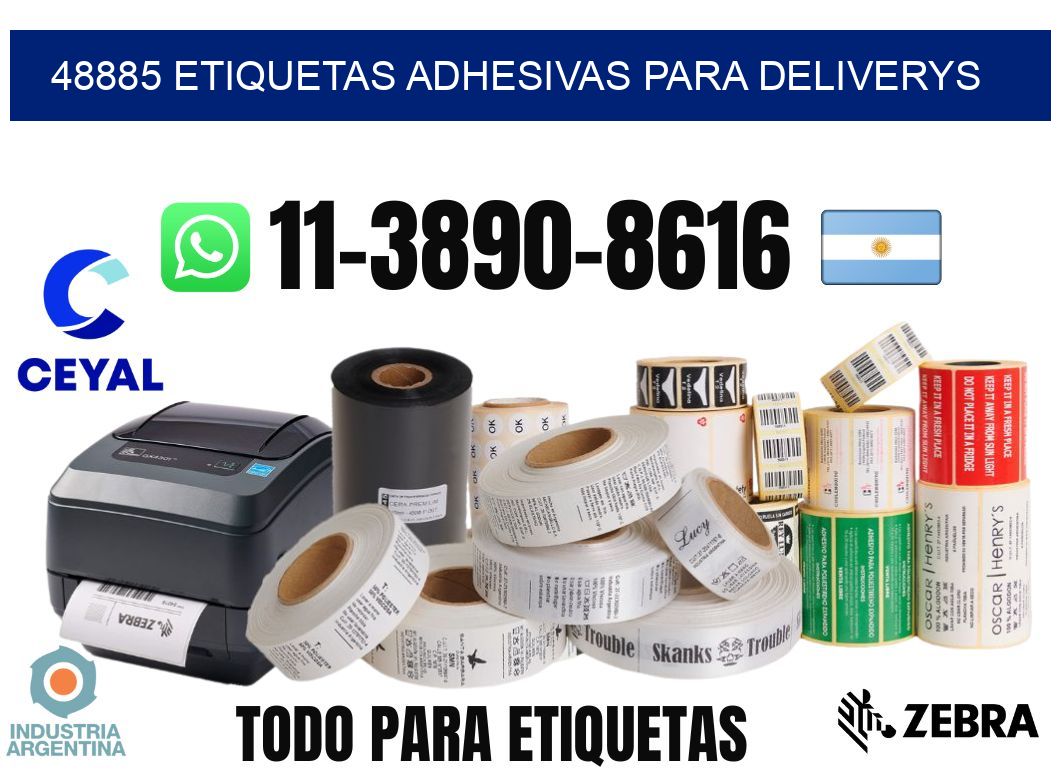 48885 etiquetas adhesivas para deliverys