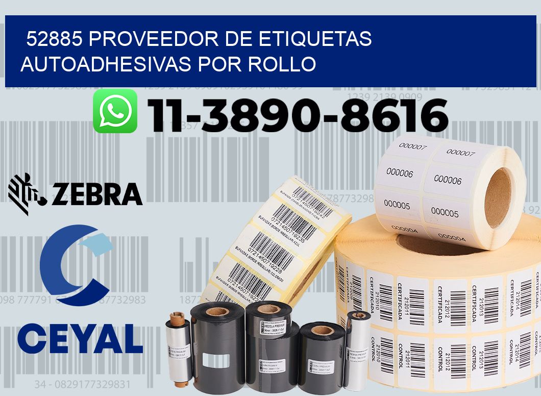 52885 proveedor de etiquetas autoadhesivas por rollo