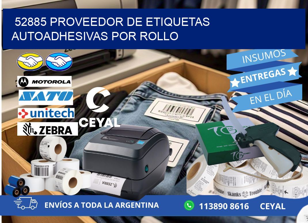 52885 proveedor de etiquetas autoadhesivas por rollo