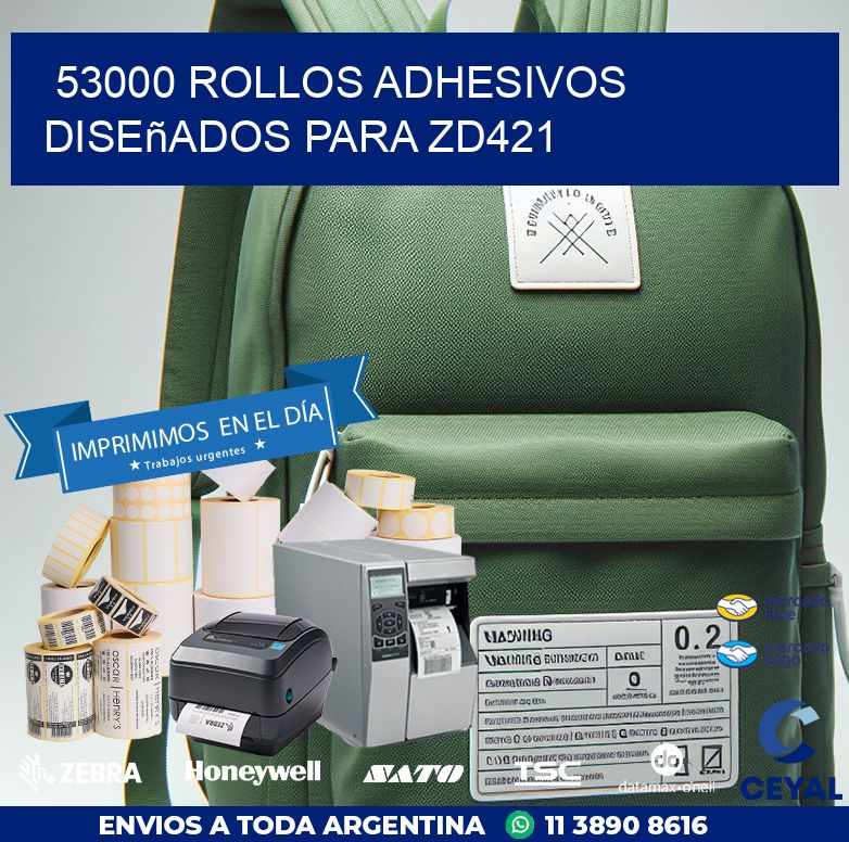 53000 rollos adhesivos diseñados para zd421
