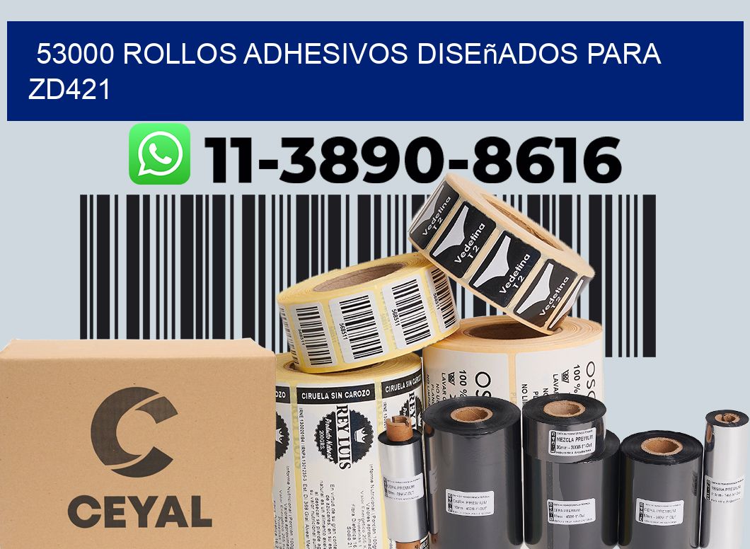 53000 rollos adhesivos diseñados para zd421