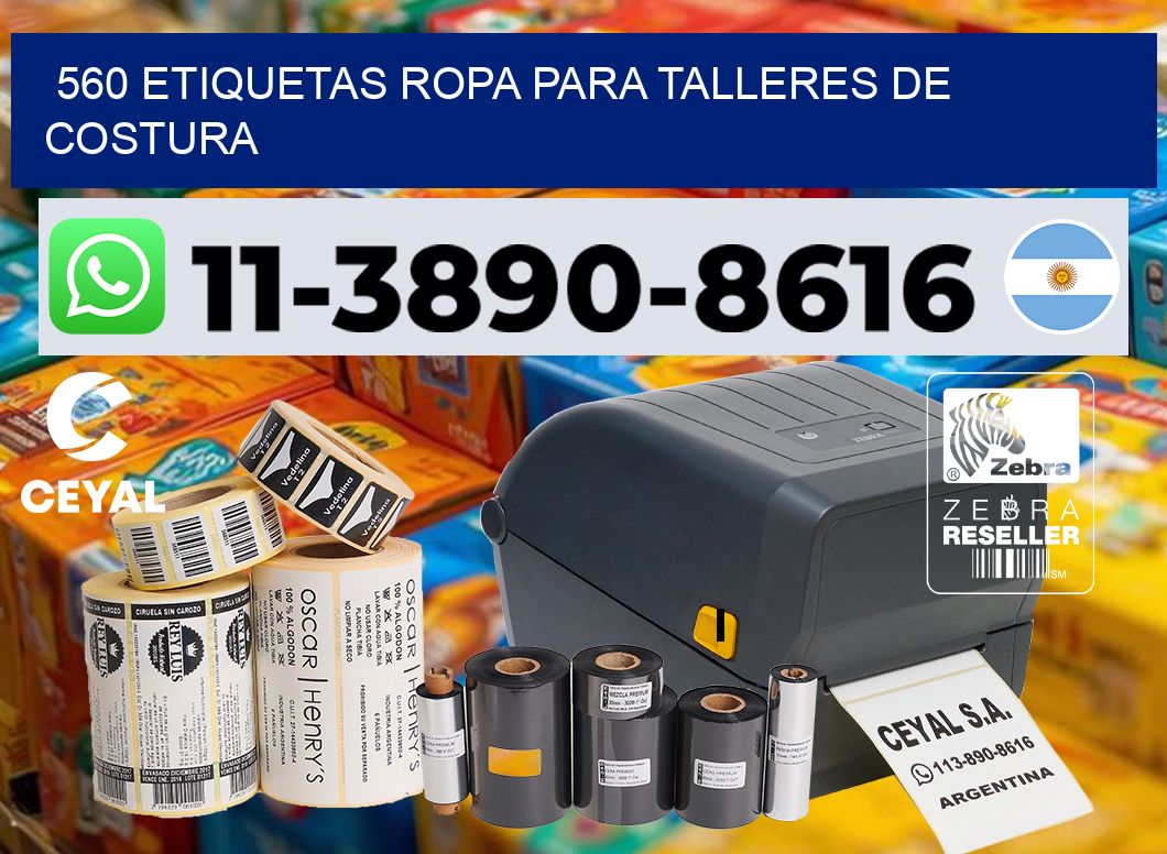 560 Etiquetas ropa para talleres de costura