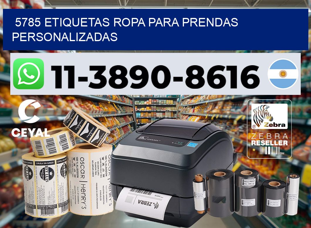 5785 Etiquetas ropa para prendas personalizadas
