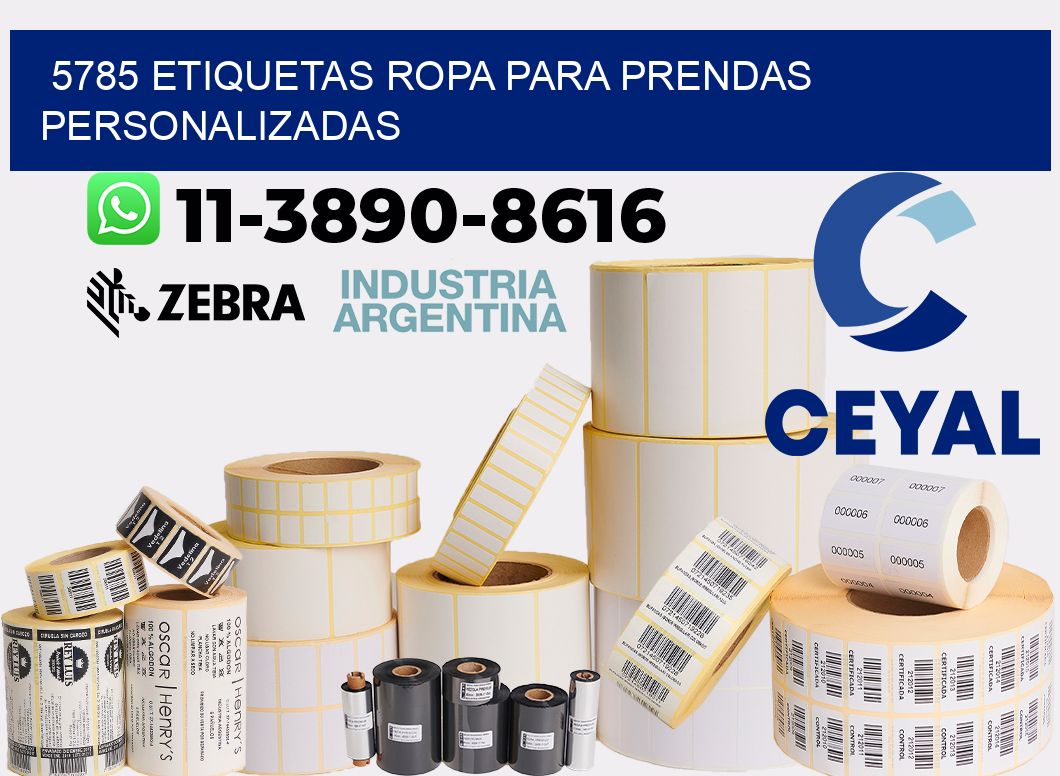 5785 Etiquetas ropa para prendas personalizadas