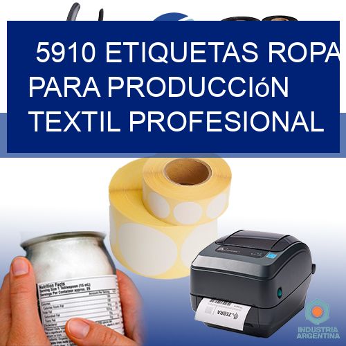 5910 Etiquetas ropa para producción textil profesional