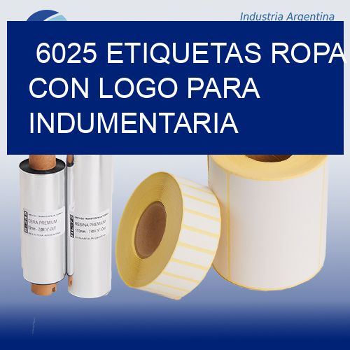 6025 Etiquetas ropa con logo para indumentaria