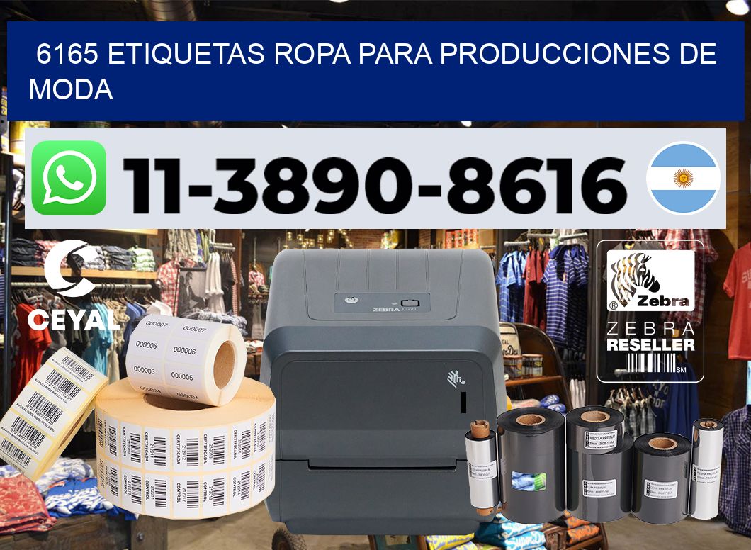 6165 Etiquetas ropa para producciones de moda