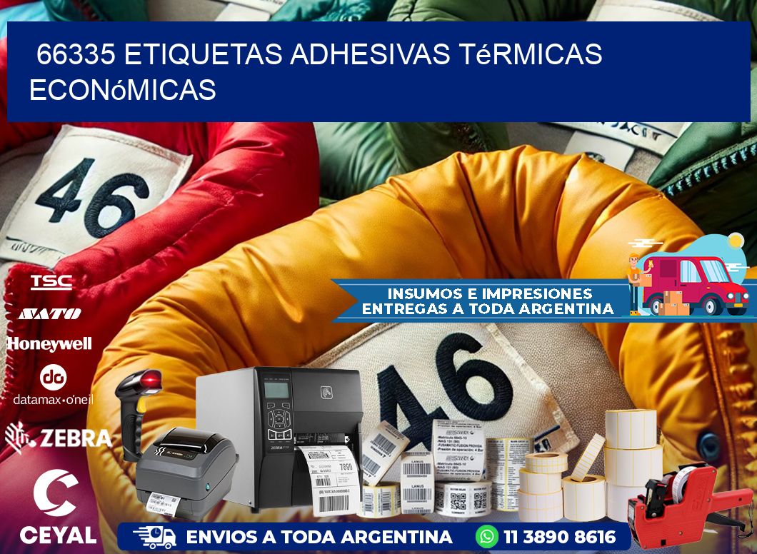 66335 etiquetas adhesivas térmicas económicas