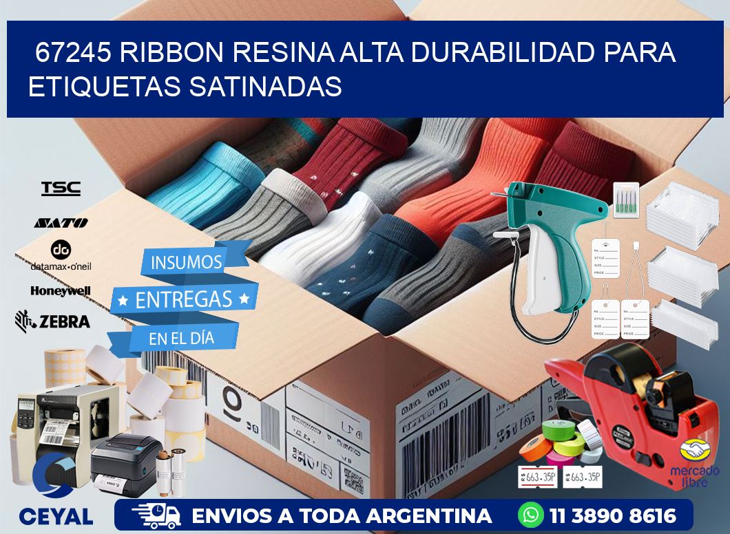 67245 ribbon resina alta durabilidad para etiquetas satinadas