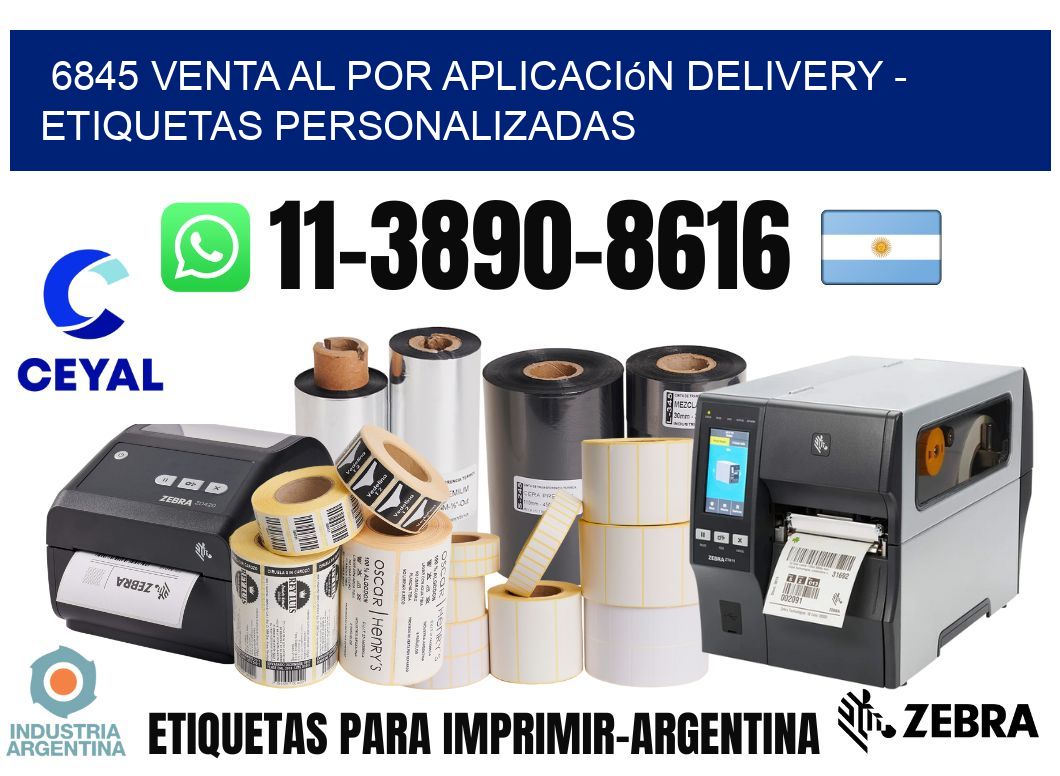 6845 Venta al Por Aplicación delivery - Etiquetas Personalizadas