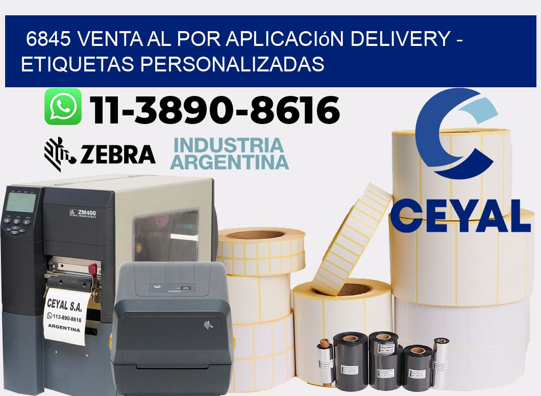 6845 Venta al Por Aplicación delivery - Etiquetas Personalizadas