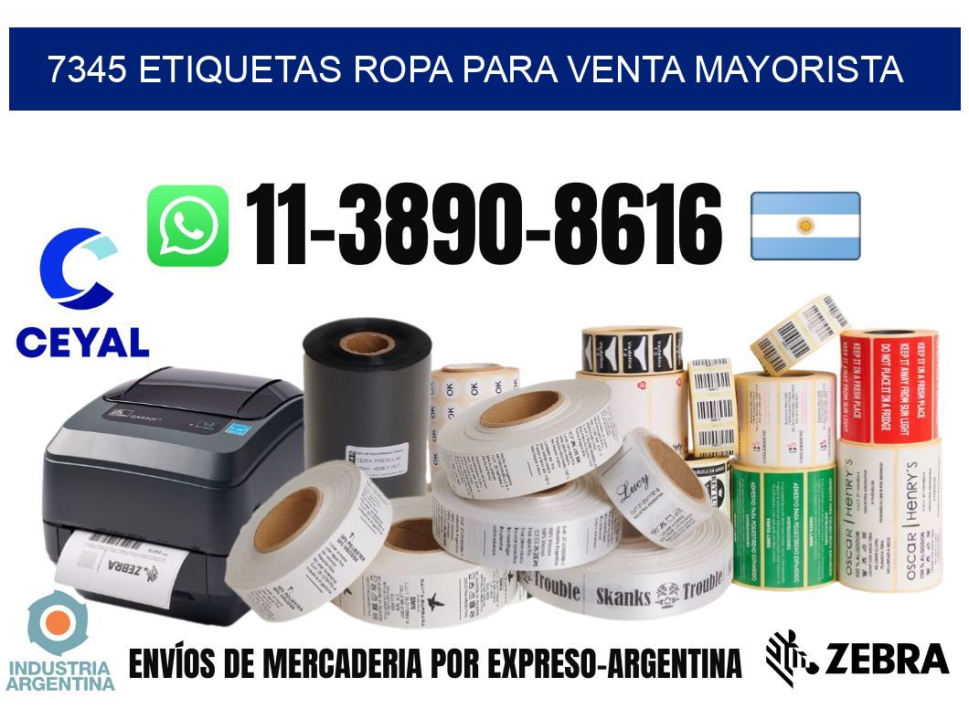 7345 Etiquetas ropa para venta mayorista
