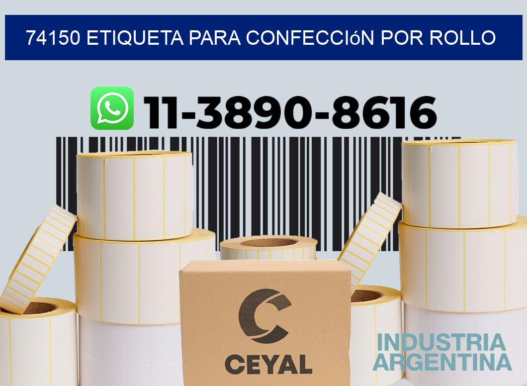 74150 etiqueta para confección por rollo