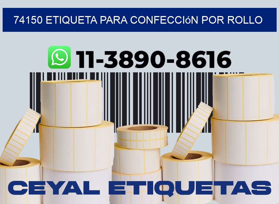74150 etiqueta para confección por rollo