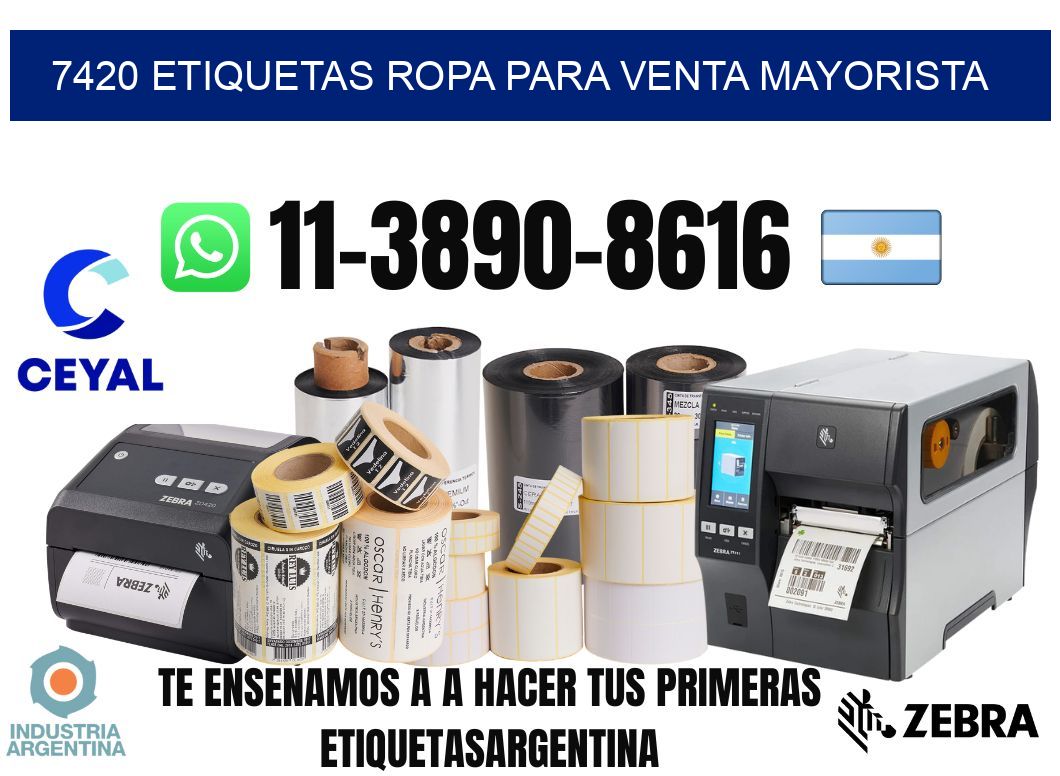 7420 Etiquetas ropa para venta mayorista