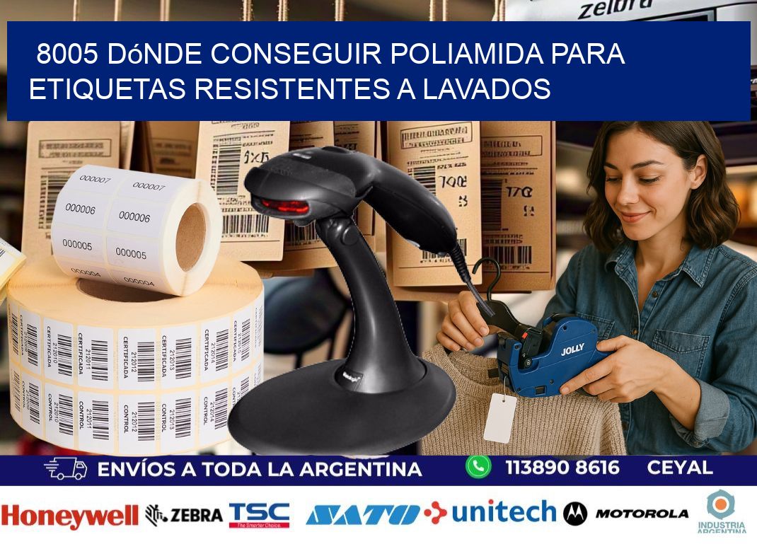 8005 dónde conseguir poliamida para etiquetas resistentes a lavados