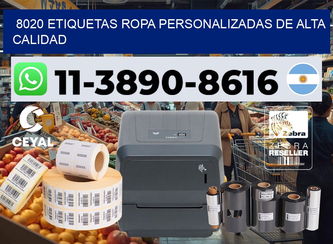 8020 Etiquetas ropa personalizadas de alta calidad