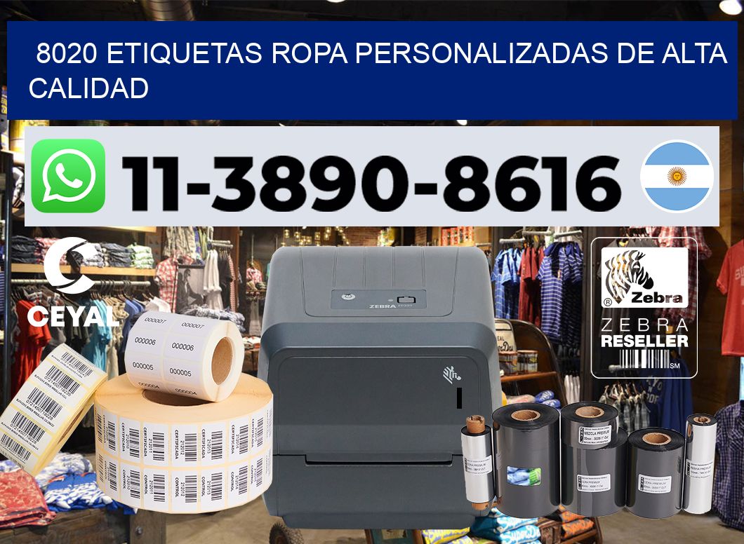 8020 Etiquetas ropa personalizadas de alta calidad