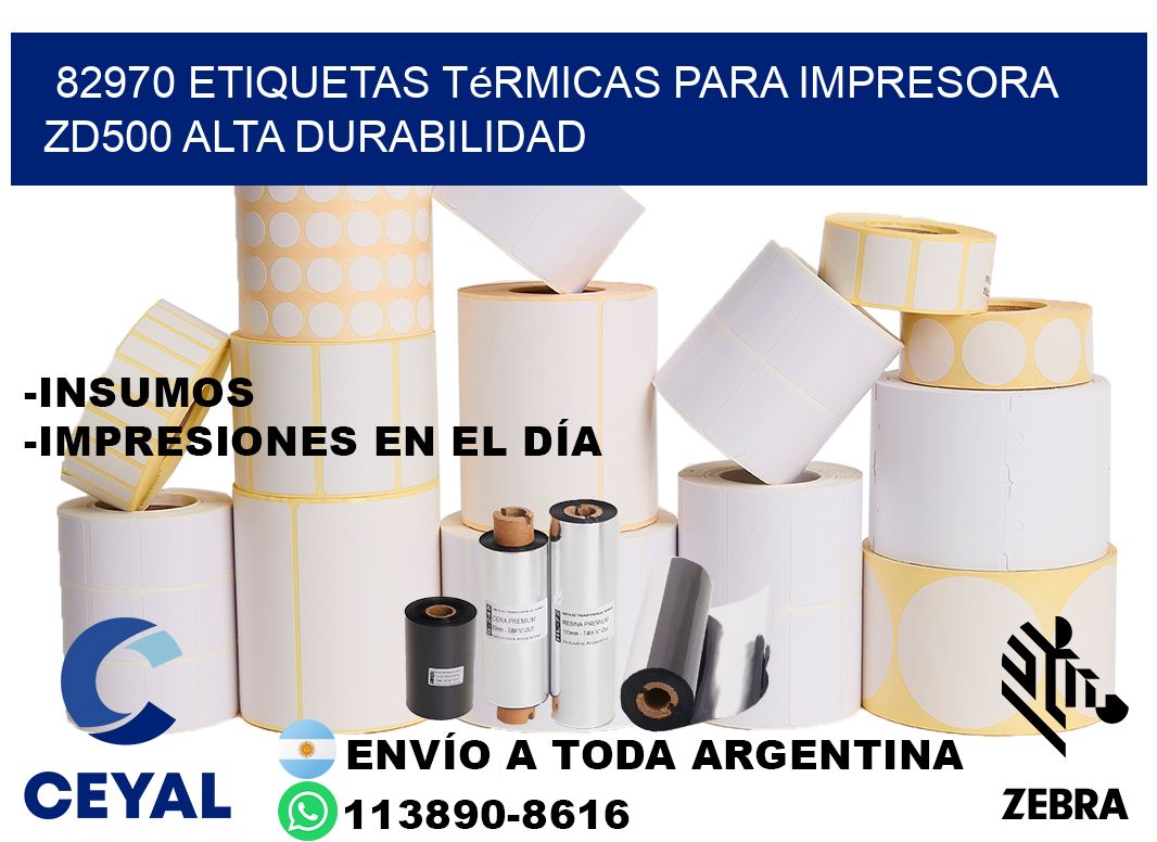 82970 etiquetas térmicas para impresora zd500 alta durabilidad