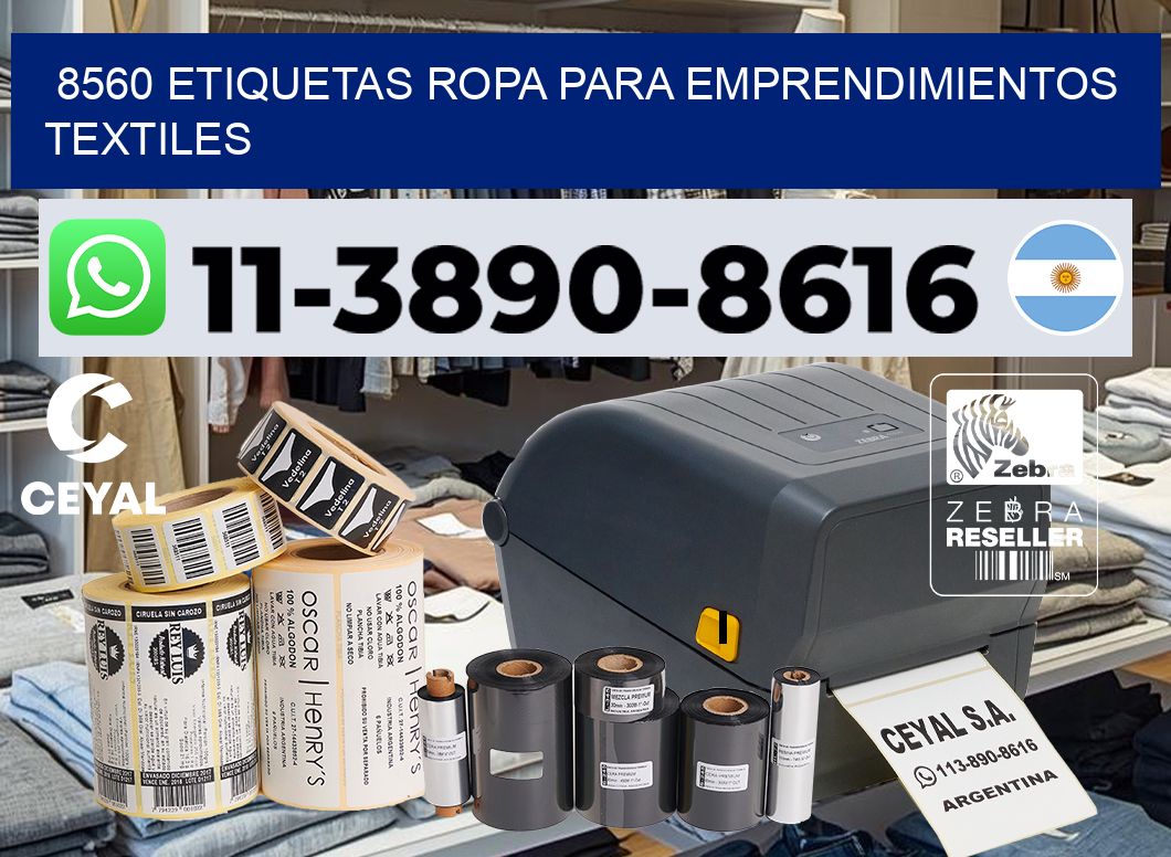 8560 Etiquetas ropa para emprendimientos textiles