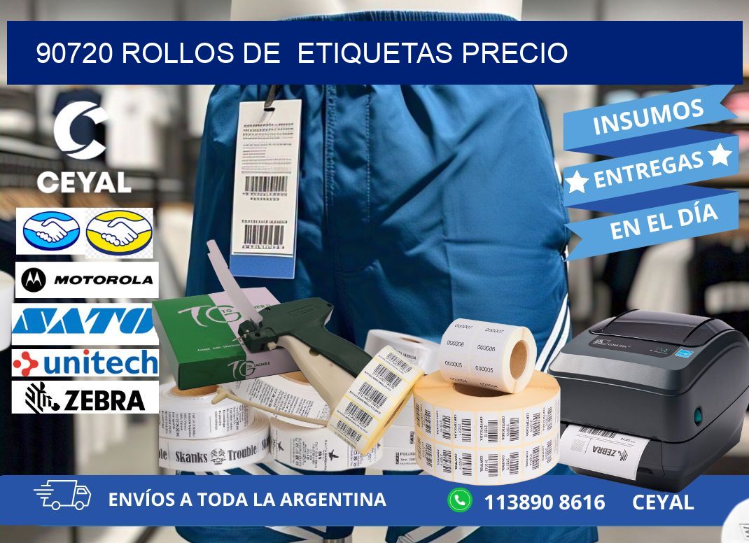 90720 rollos de  etiquetas precio